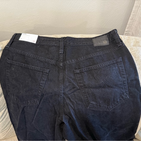 AG Adriano Goldschmied Women's Straight Leg Black Jeans, Nebula size 31 NWT - Picture 6 of 13